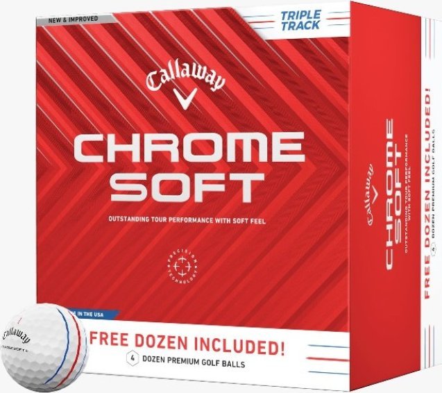 Piłki golfowe CALLAWAY CHROME SOFT 2024 (białe, TripleTrack)