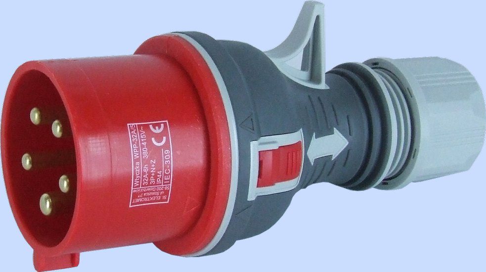 Elektromet Wtyczka przenośne proste TWIST 32A 400V IP44 (922075)