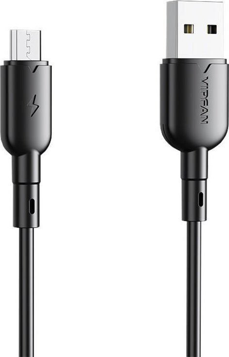 Kabel USB Vipfan USB-A - microUSB 1 m Czarny (X11MK-black)