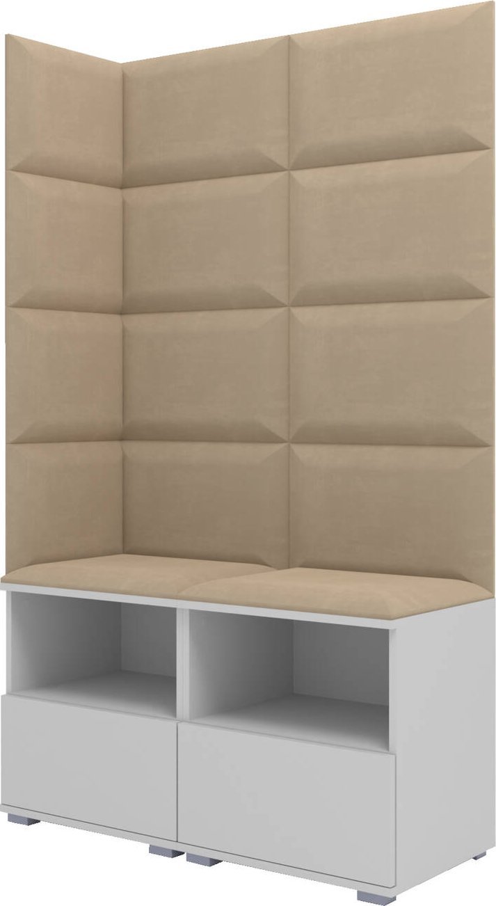 Ravio Tapicerowana garderoba Nela V - kolor biały + tkanina Trinity 04