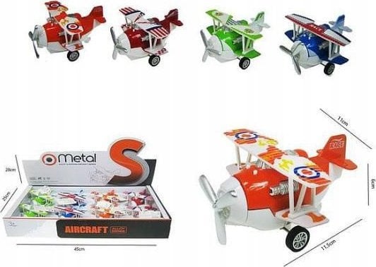 Hipo Samolot 11,5cm z napędem ze światłem i dźwiękiem HX115 Hipo p8 mix cena za 1 szt