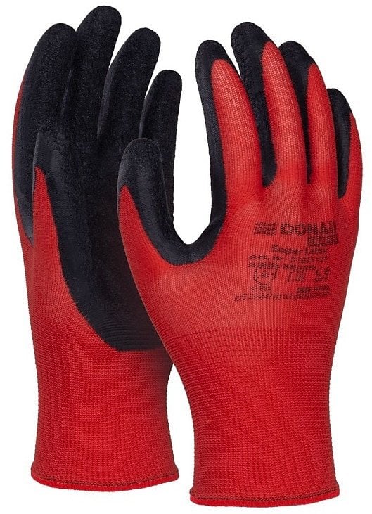 Rękawice Donau Safety Super Latex rozm.8 czerwone