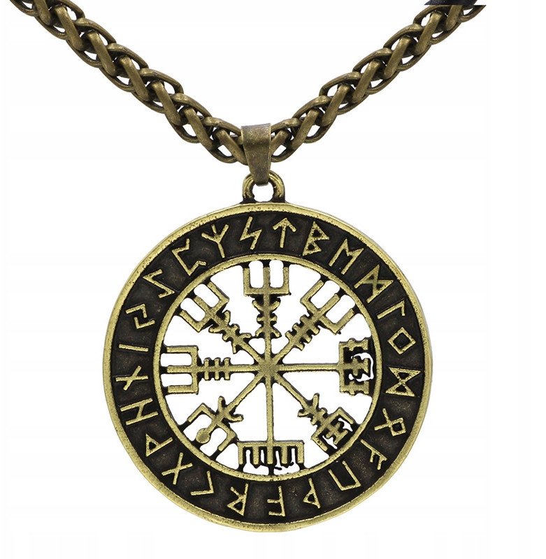 NASZYJNIK Kompas Wikingów Vegvsir NORDYCKI 134