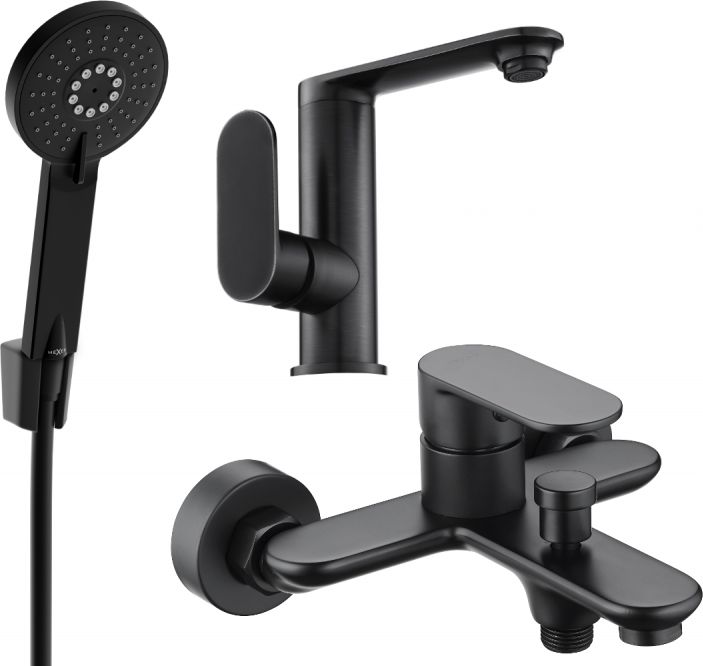 Mexen Mexen Milo R40 zestaw wannowy, czarny - 713053R40-70