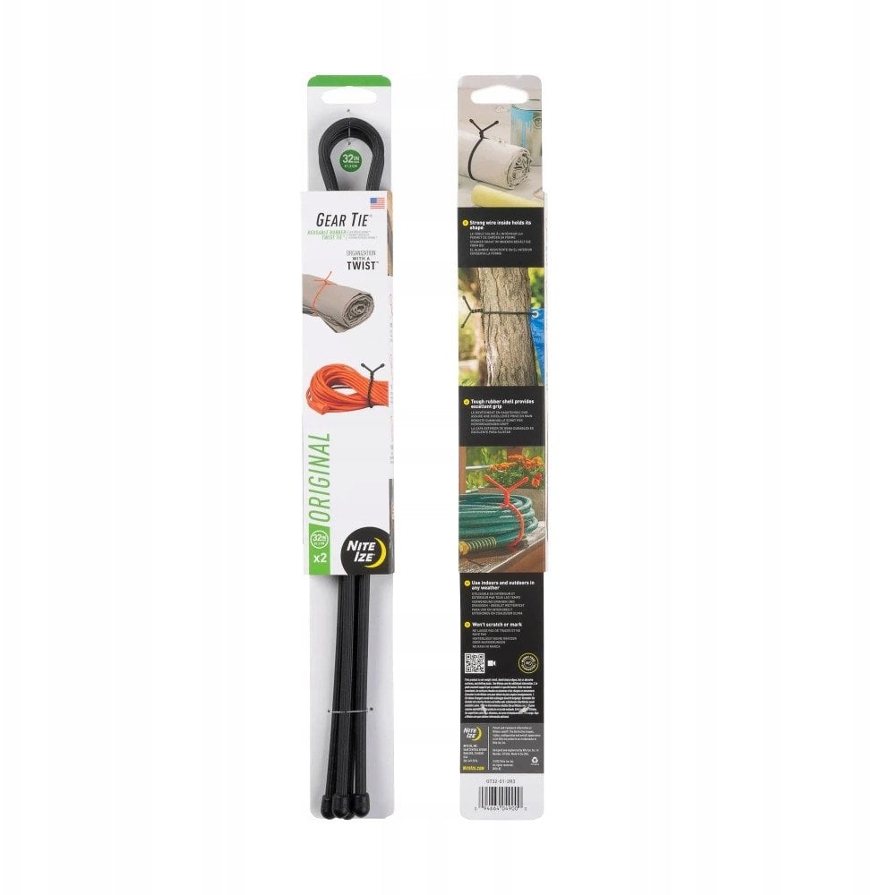 Elastyczny Trok Nite Ize Gear Tie 32 2Pack BLACK