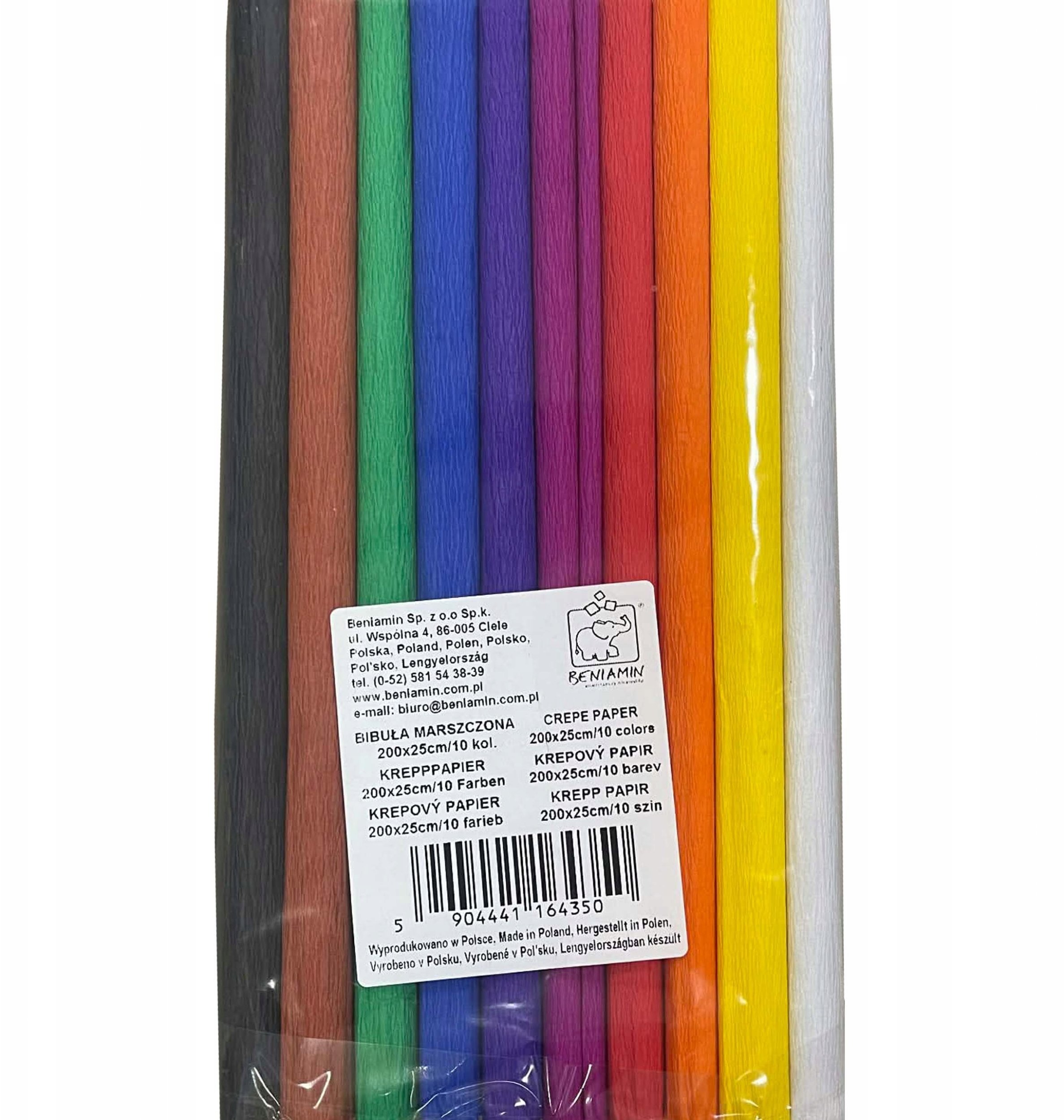 Bibuła marszczona 200x25cm 10 kolorów