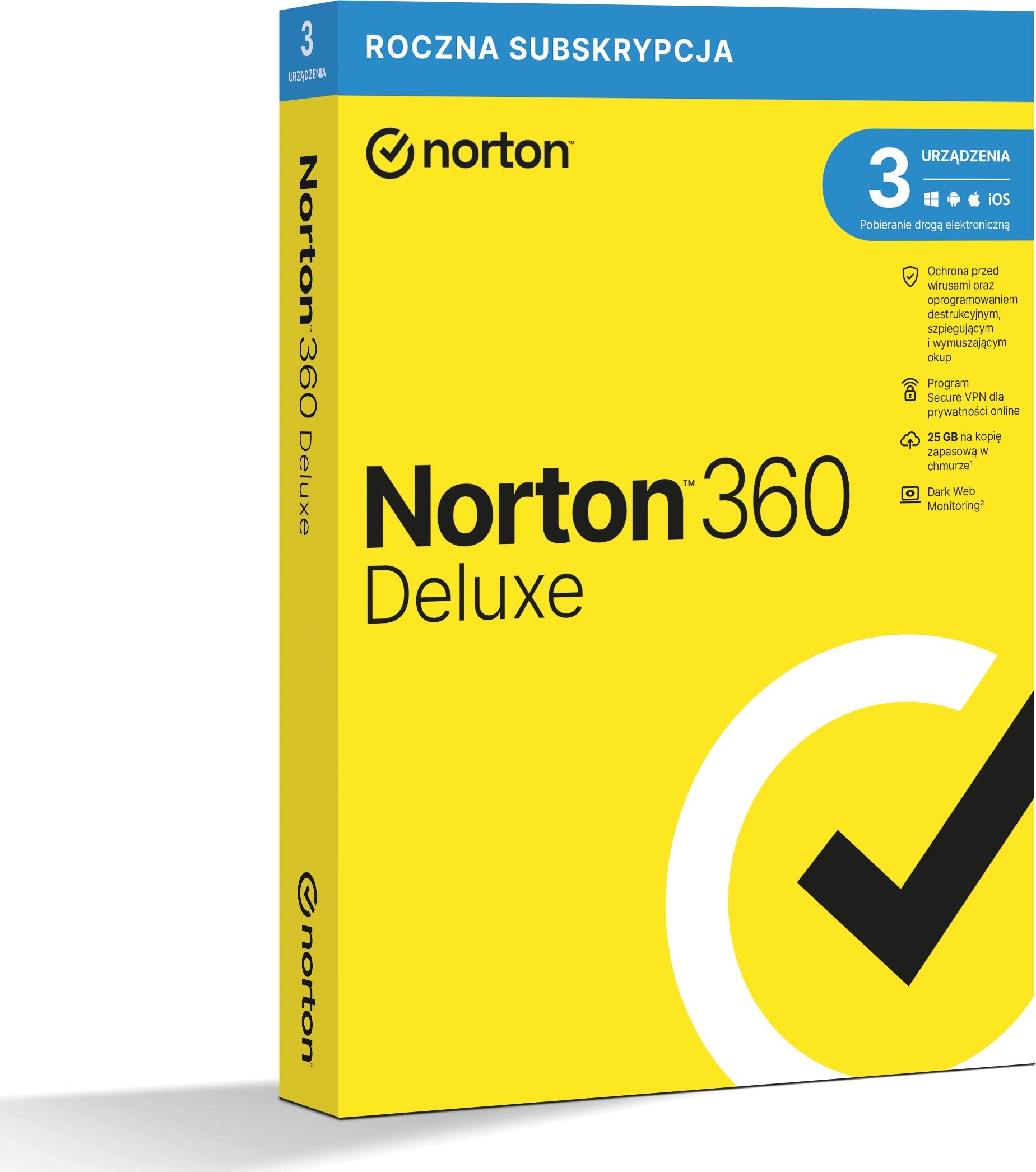 Norton 360 Deluxe na 3 urządzenia na 12 miesięcy (21408734)