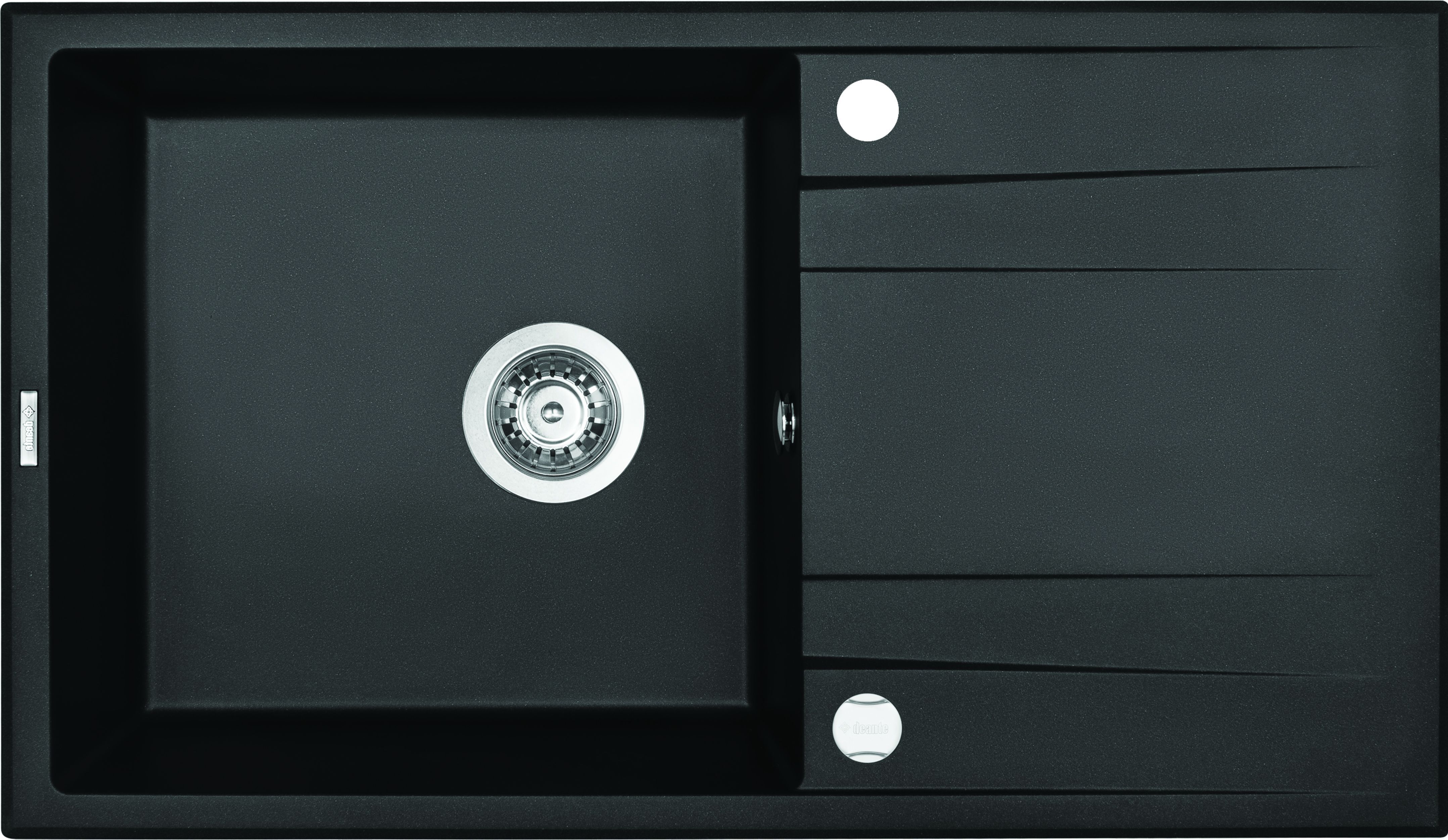 Zlewozmywak Deante ZLEW. ERIDAN GRAFITOWY METALIK GRANIT 1K Z/O 860x500x190 + SPACE SAVER