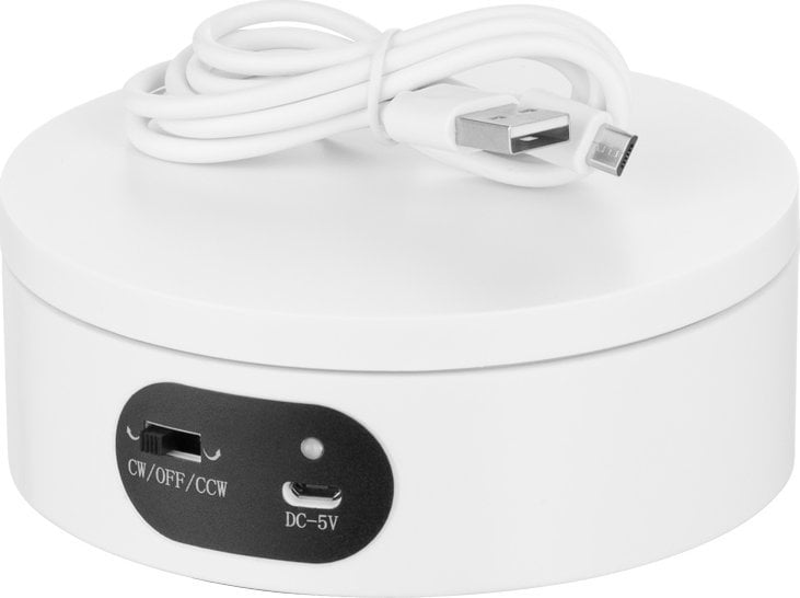 Freepower Stół obrotowy 360° FreePower 12x4,5cm White bez regulacji szybkości obrotu