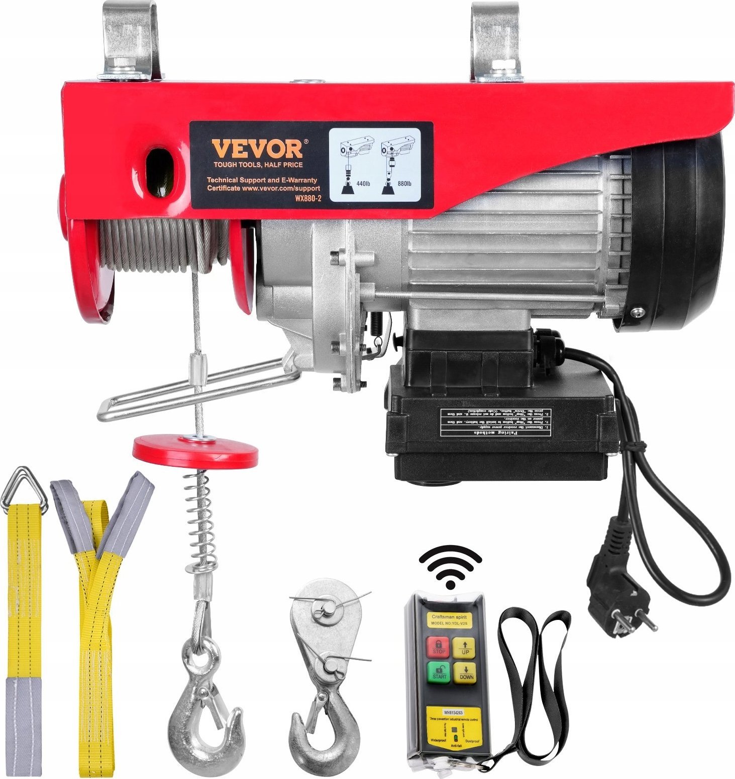 Vevor Elektryczna Wciągarka Sufitowa do Garażu 400 kg