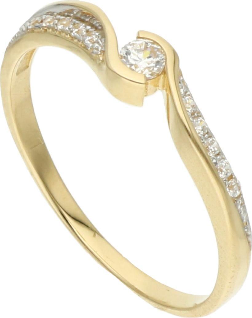 Rosanto Ładny złoty pierścionek z cyrkoniami roz 12 585 14k