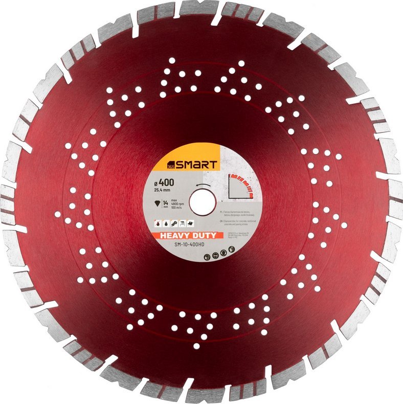 Smart tarcza diamentowa heavy duty 400x25,4mm SM-10-400HD