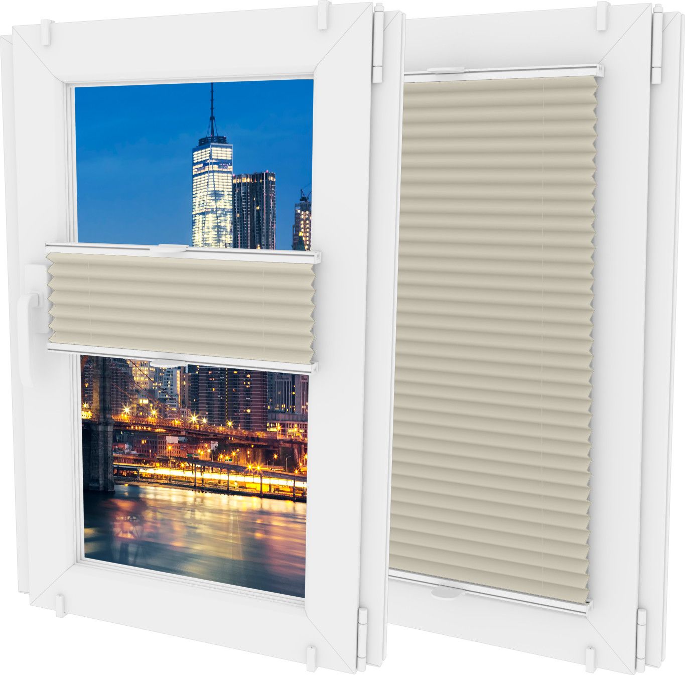 Oslonaokna 'Roleta plisowana plisa wysokość do 150cm kolor Jasnobeżowy'