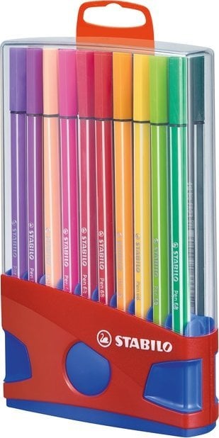 STABILO ColorParade 20 Pen 68, 20 colours, Multicolour, Bullet tip, 1 mm, Multicolour, Hexagonal
