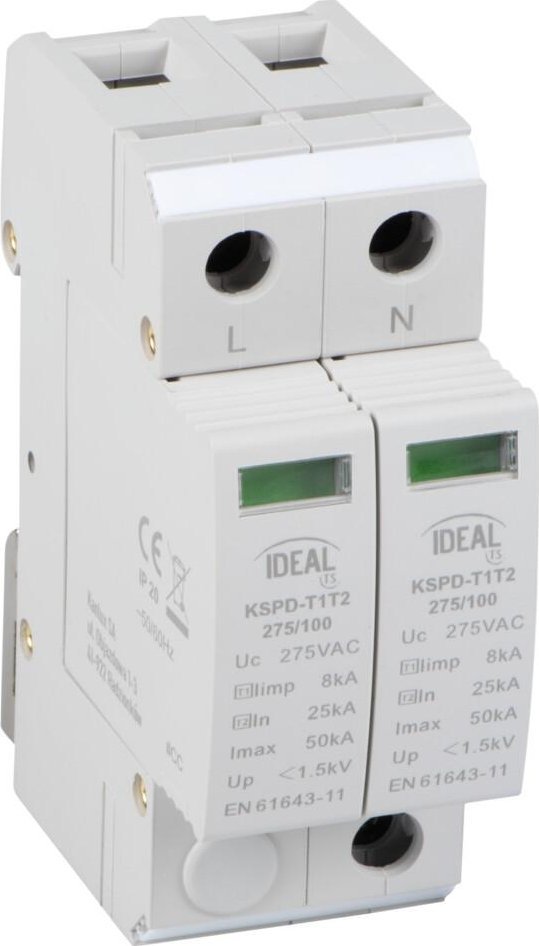 Kanlux Ogranicznik przepięć 1PN KSPD-T1T2 275/100 Kanlux