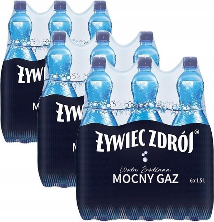 Woda Żywiec Zdrój Mocny Gaz Woda źródlana 1,5 l x 18 sztuk