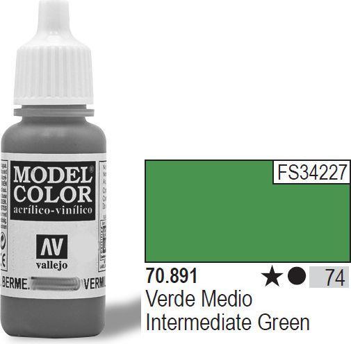 Vallejo Farba Nr74 Intermed. Green 17ml - 70891