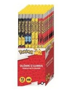 Ołówki z gumką Pokemon tuba (72szt)