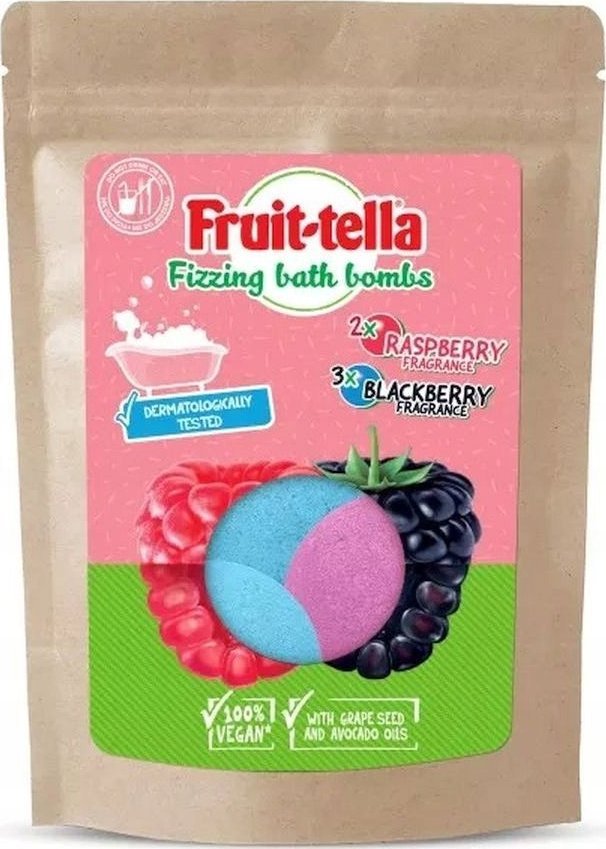 FRUITTELLA_Kule musujące Jeżyna, Malina 5x50g