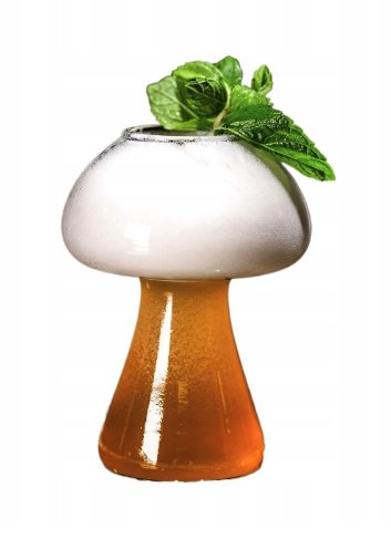 Elegancka szklanka w kształcie grzybka grzyb kubek kieliszek prezent