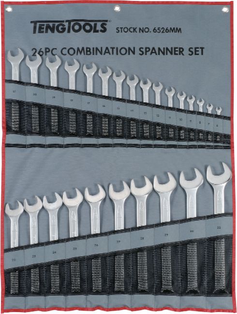 Teng Tools Zestaw kluczy płasko-oczkowych 6 - 32mm 26szt. (167180108)