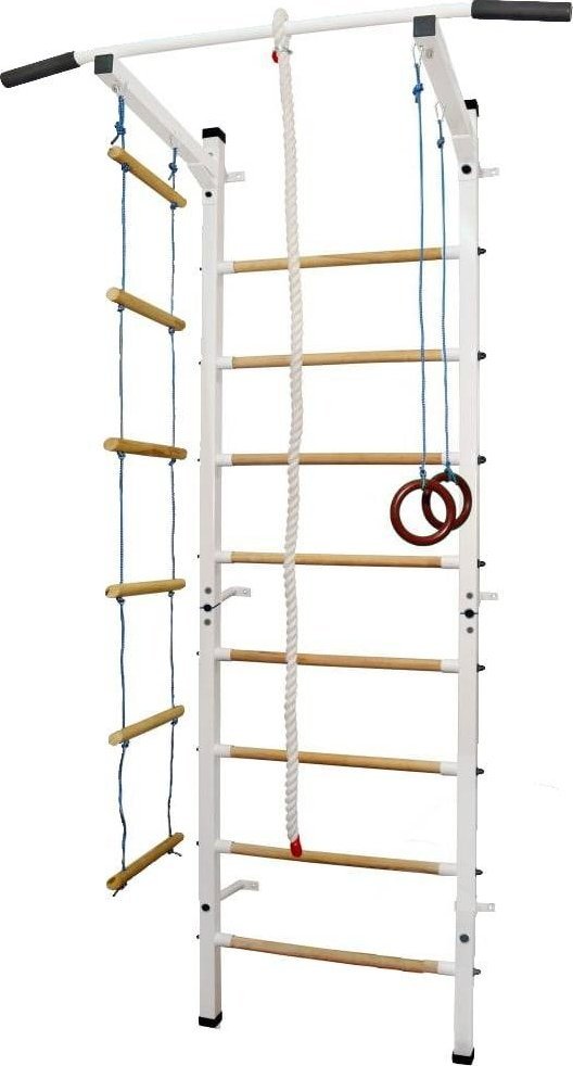 Małpiszon Drabinka gimnastyczna do ćwiczeń metalowa biała Sport Child