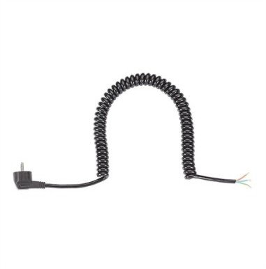 Kabel spiralny BACHMANN 0.5-2m czarny, H05VV-F 3G1.5mm AEH/CEE7/7