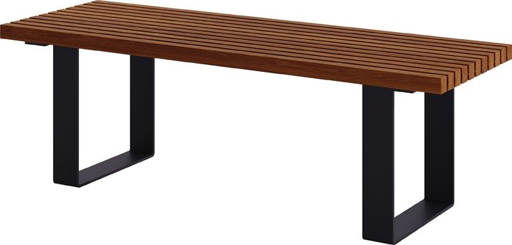 Elior Ławka ogrodowa bez oparcia 150 cm tik- Erika 2X