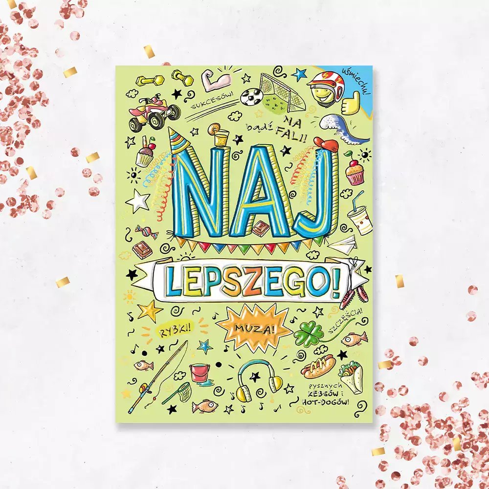 Karnet A5 Urodziny - Chłopak naj