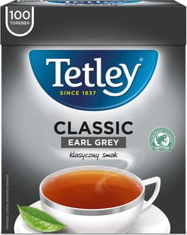 Tetley classic earl grey herbata czarna 100 tb