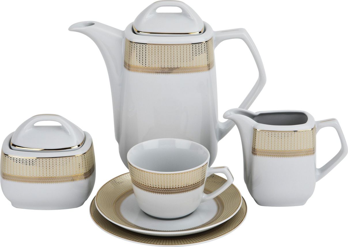 Ćmielów Serwis do kawy dla 12 osób 27 el. Amaro Gold