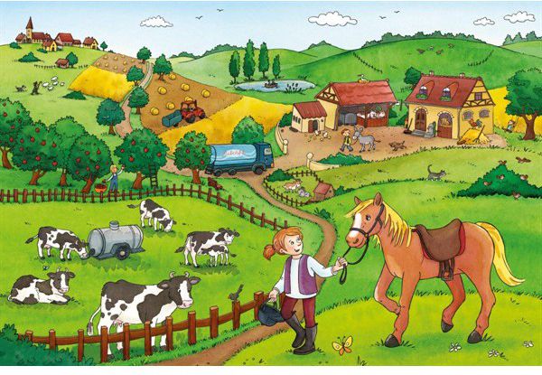 Ravensburger RAVEN 2X12 EL. Praca na Farmie - 075607