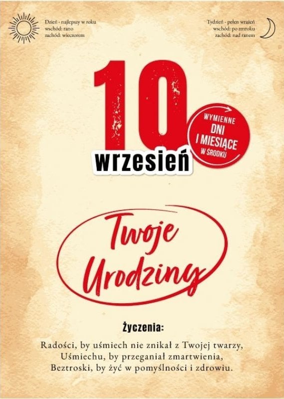 KUKARTKA Karnet Urodziny wymienne cyfry