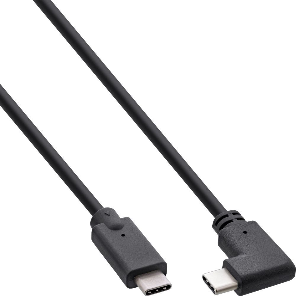Kabel USB InLine USB-C - USB-C 0.3 m Czarny (35707W)