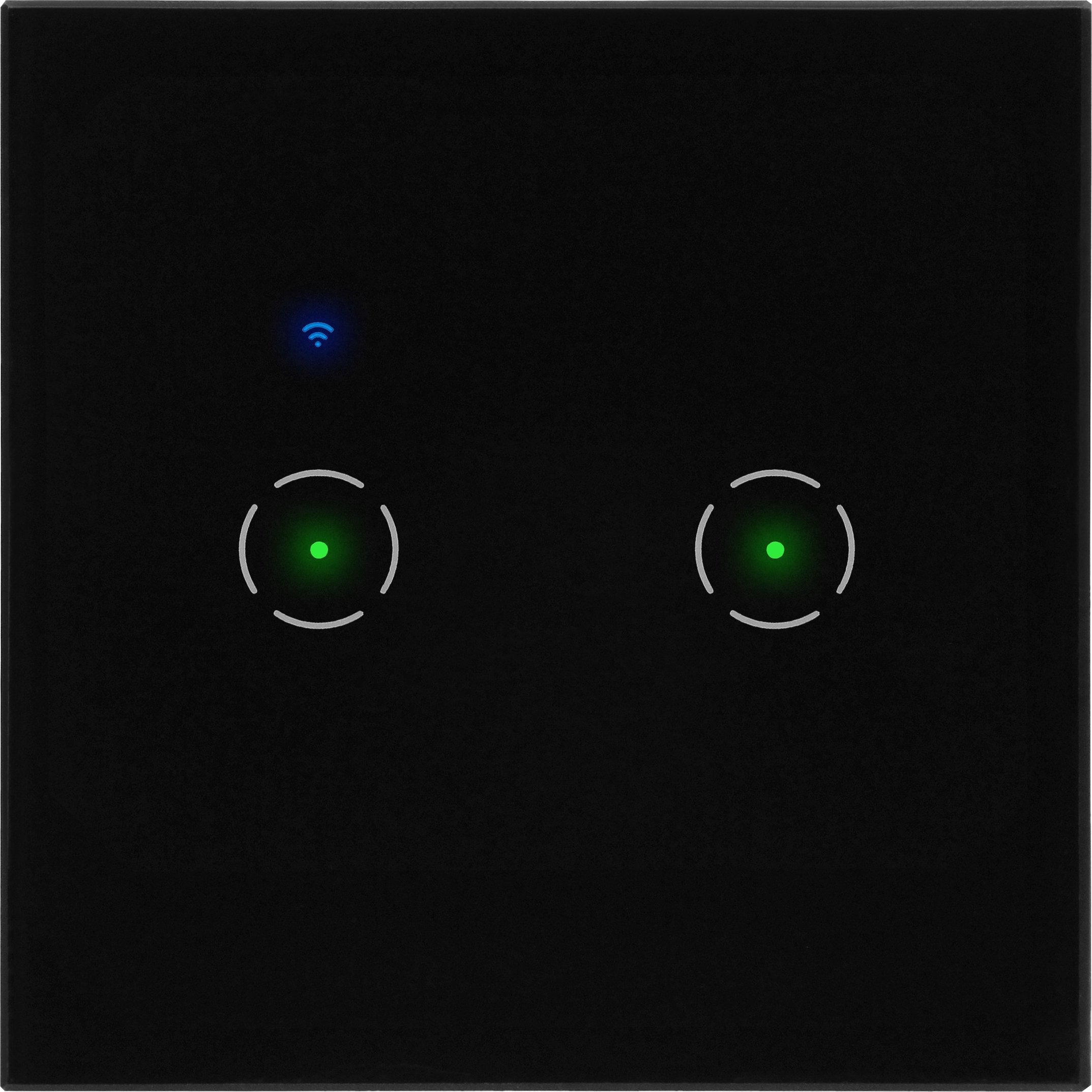 Orno Włącznik podtynkowy podwójny Wi-Fi Tuya Smart Home, czarny