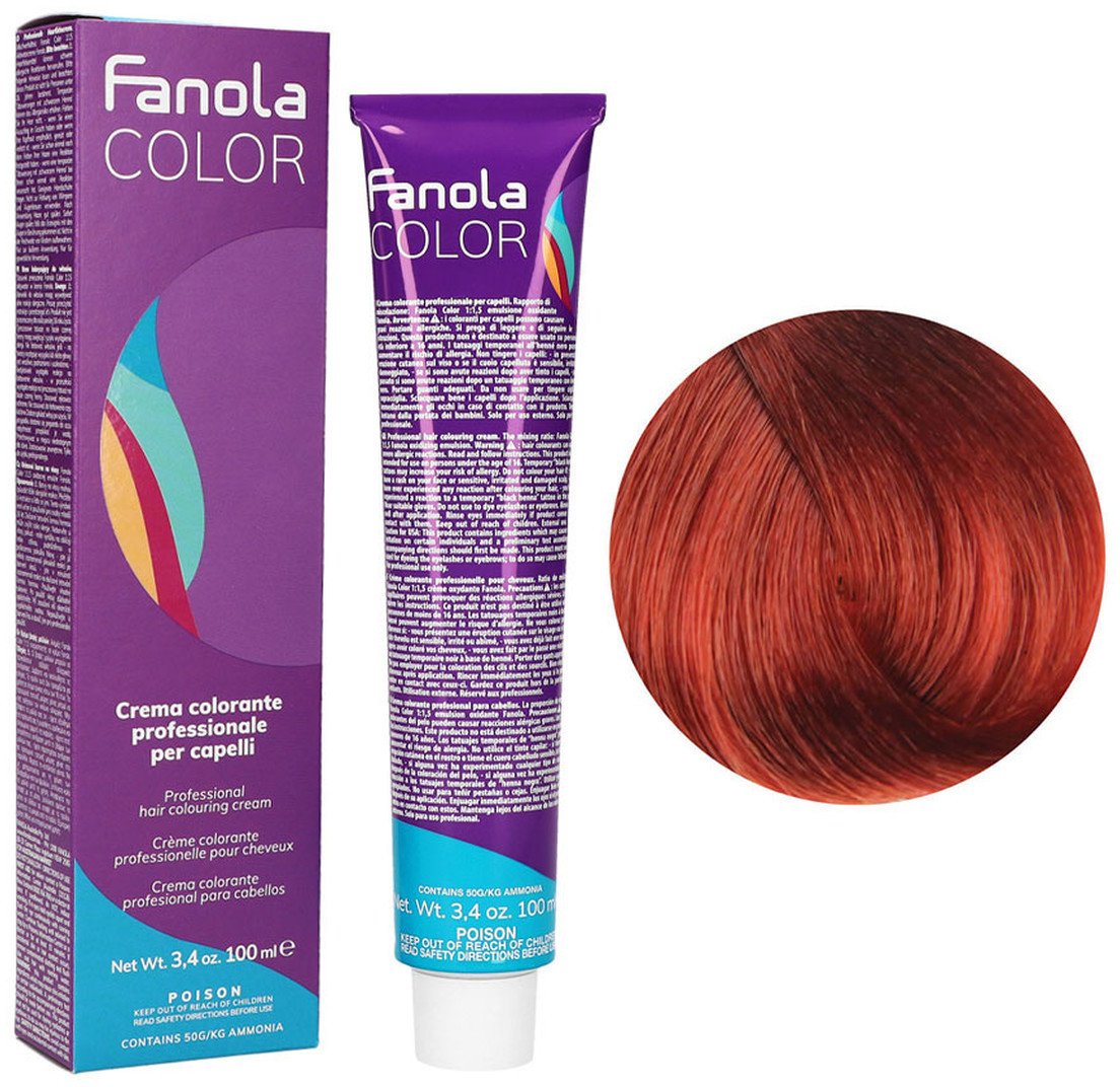 Fanola Color Krem koloryzujący Farba do włosów 100ml Dark Blonde Copper Red (6.46)