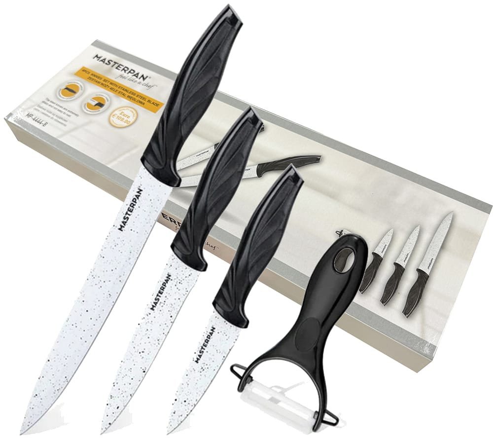 Zestaw noży kuchennych i obieraczka Masterpan MP-4444B