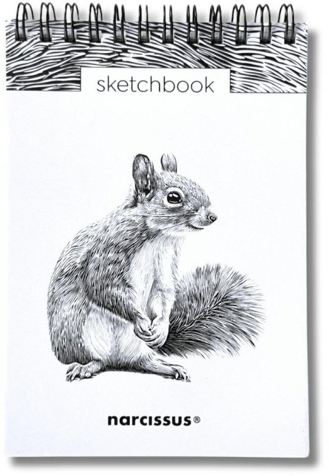 Szkicownik A6/60K na spirali - Wiewiórka