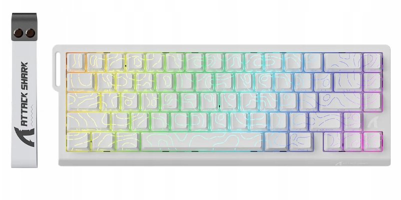 Klawiatura Magnetyczna Attack Shark X68 HE 70% RGB Magnetic Switch + PASEK White