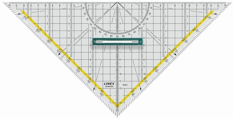 Linex 2632 45° trójkąt Akrylowy Przezroczysty 1 szt.