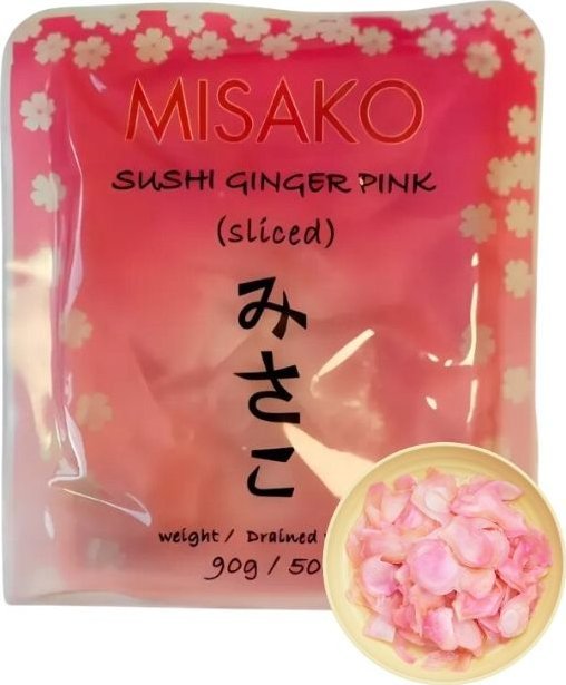Imbir marynowany różowy do sushi piklowany w plastrach ginger pickled 90g