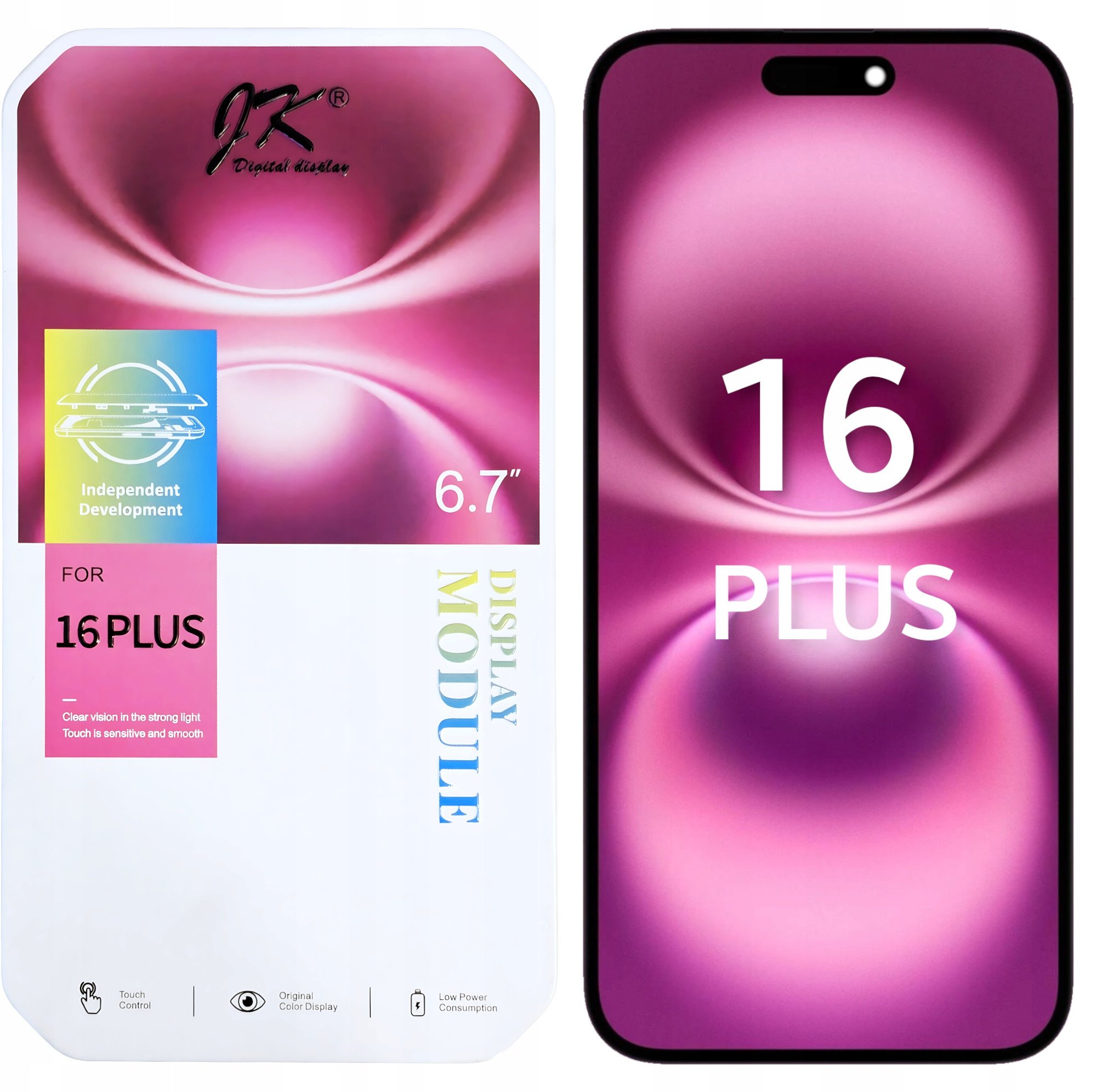 Incell do iPhone 16 Plus Wyświetlacz LCD Dotyk Chip IC True Tone JK (5904858345465)