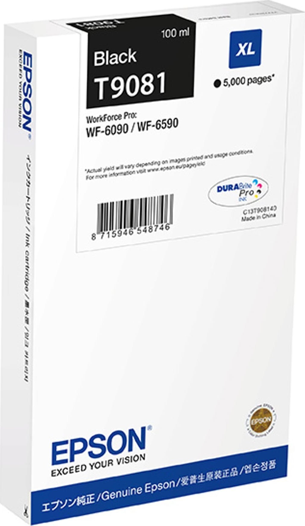 Tusz Epson Epson oryginalny ink / tusz C13T90814N, T9081, XL, black, 100ml