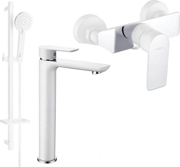 Bateria prysznicowa Mexen Mexen Alfa DQ40 zestaw prysznicowy, biały/chrom - 745714DQ40-02