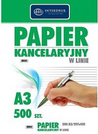 Interdruk Papier kancelaryjny w linię A3/500 arkuszy