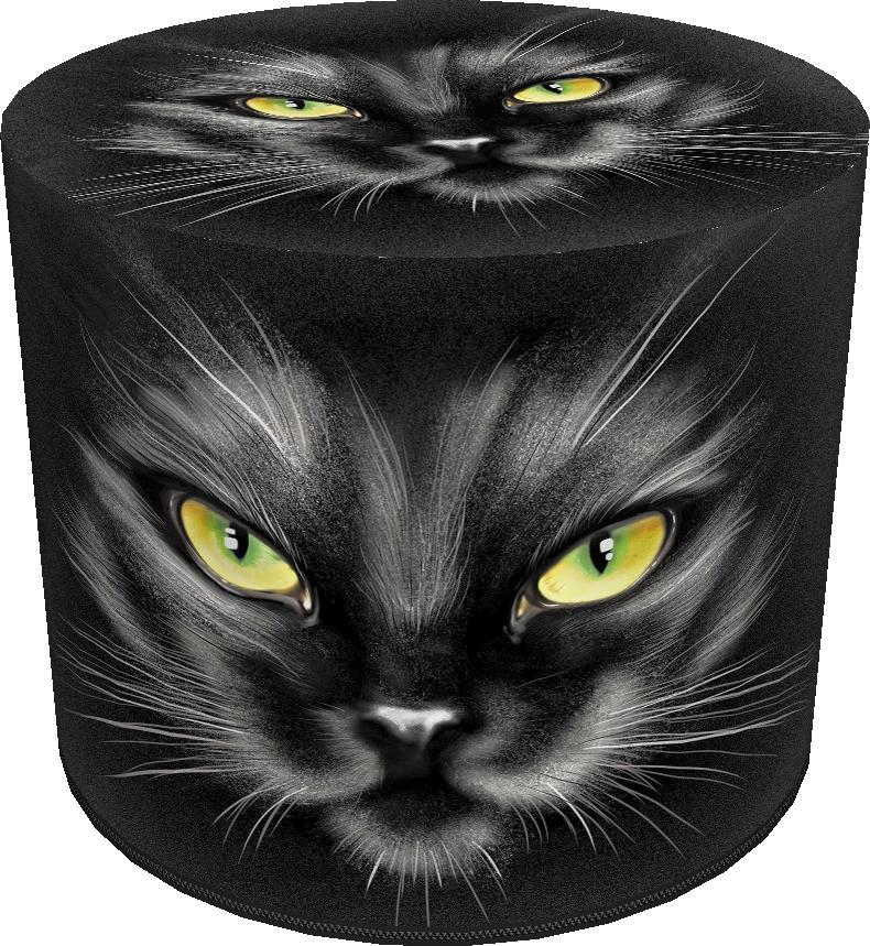 Bertoni-arco Okrągła pufa dekoracyjna - NERO