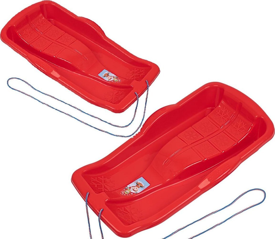 Enero Sanki zimowe rekreacyjne plastikowe czerwone 1064819