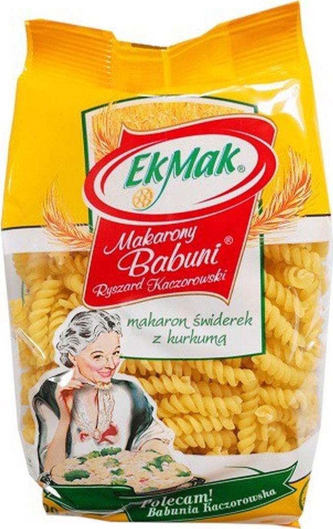 Eko mak Eko Mak Makarony Babuni świderek z kurkumą 400g