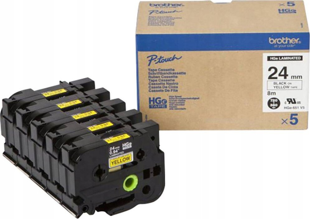 BROTHER HG651V5 tape cassette 24mmx8m