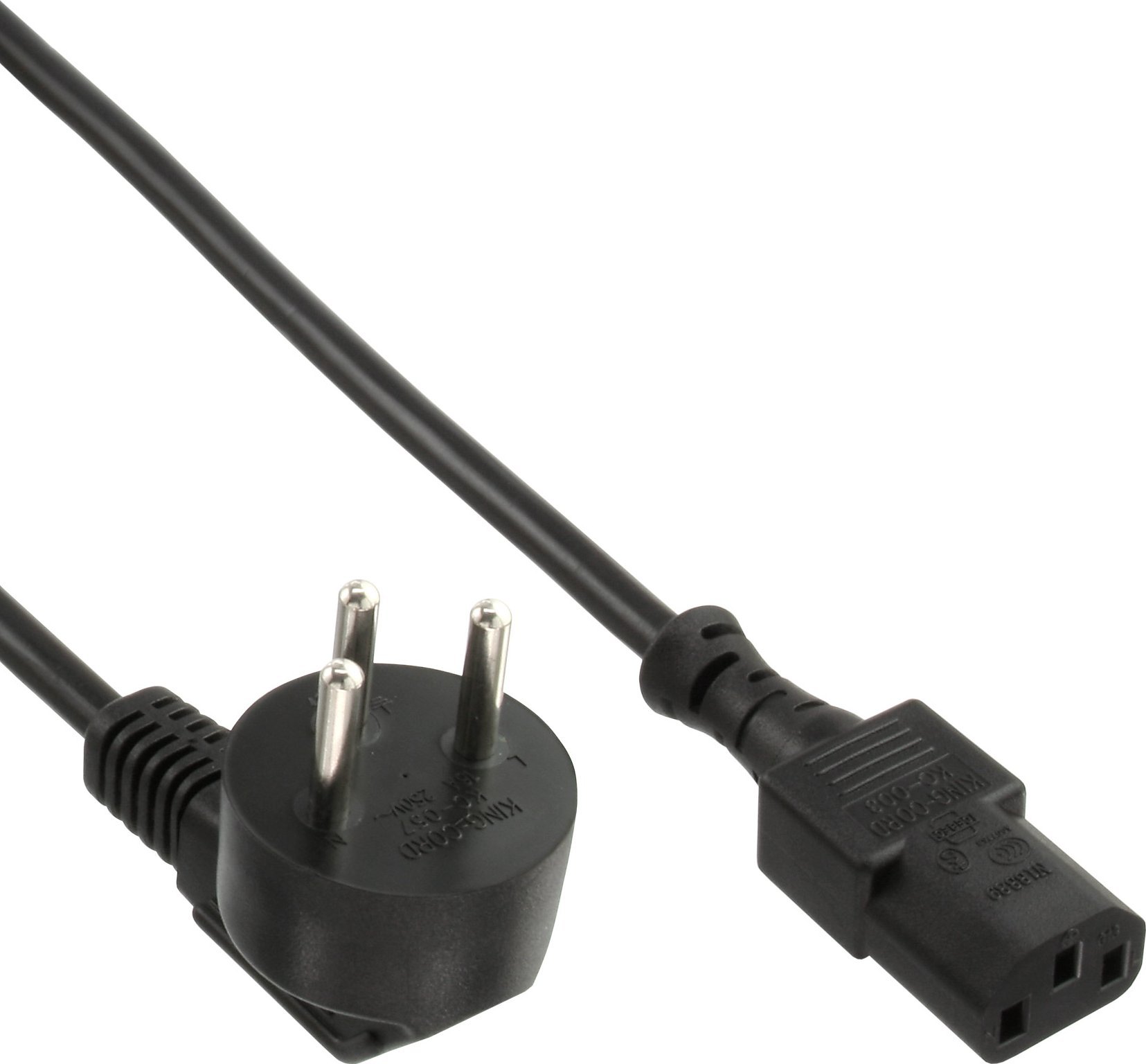 InLine InLine® Power cable, Israel plug to IEC, black, 3.0m